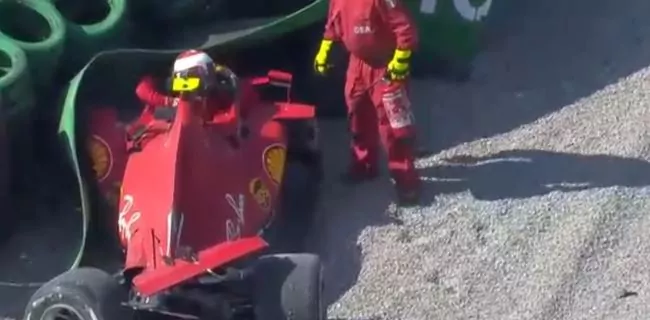 Charles Leclerc incidente GP Monza