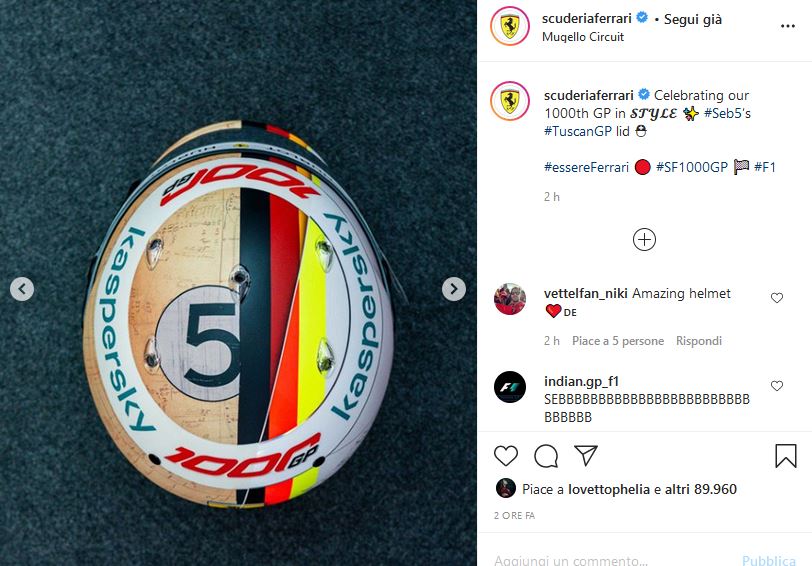 casco vettel mugello