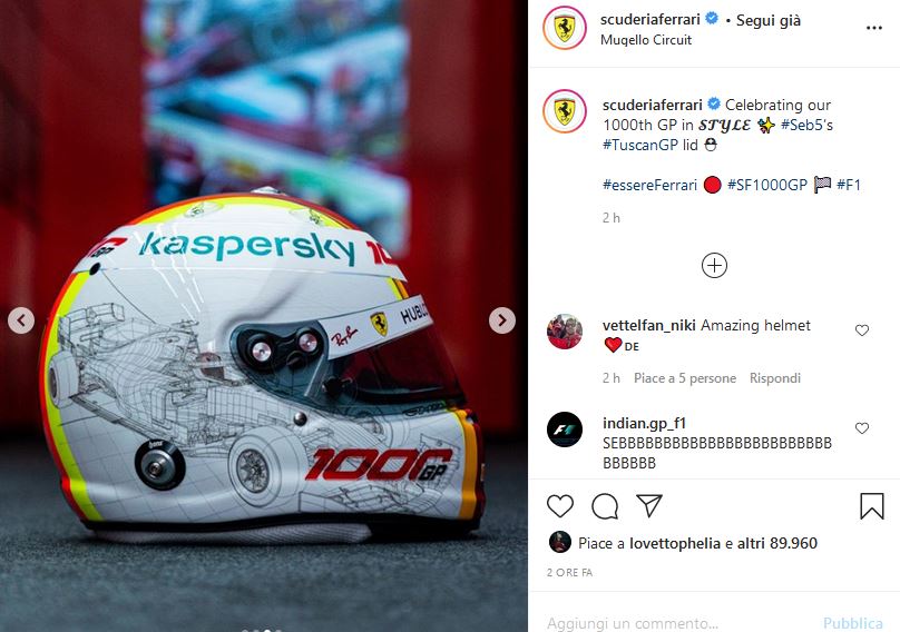 casco vettel mugello