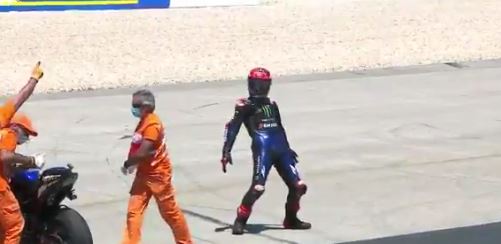 Quartararo come Cristiano Ronaldo: il francese esulta alla CR7 a Portimao
