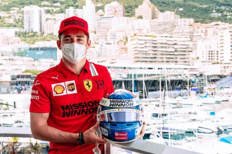 casco leclerc gp monaco