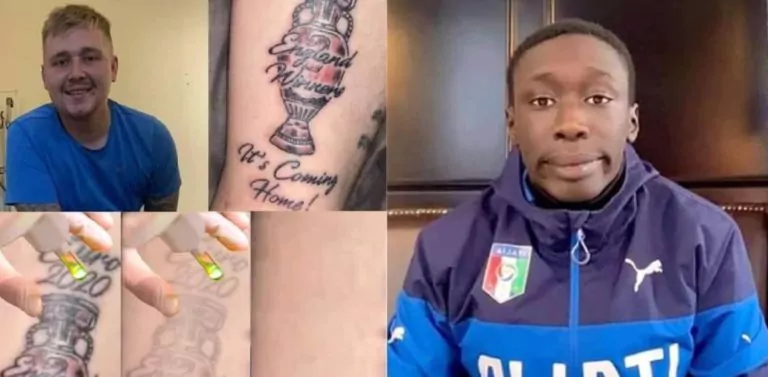 tifoso inghilterra tatuaggio