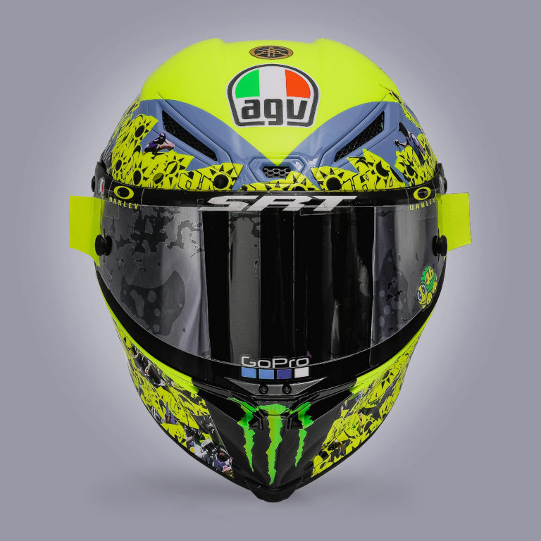 Valentino Rossi omaggia i suoi tifosi: il casco speciale del Dottore per l'ultima  gara a Misano della sua carriera [FOTO]