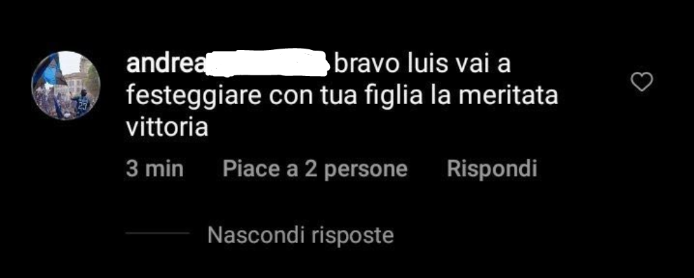 commento social figlia luis enrique