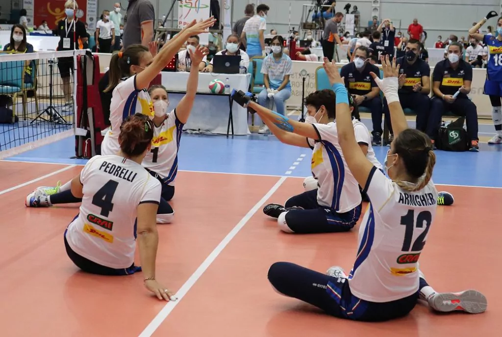 sitting volley