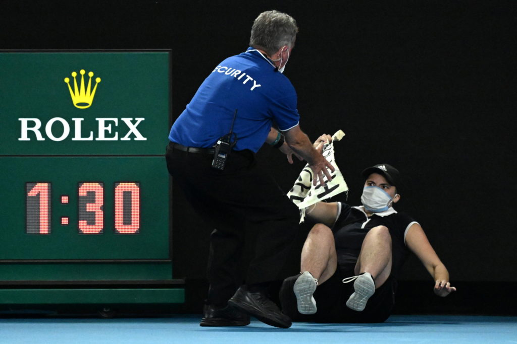 invasione di campo finale australian open