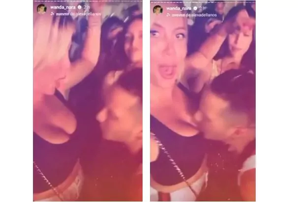wanda nara bacio