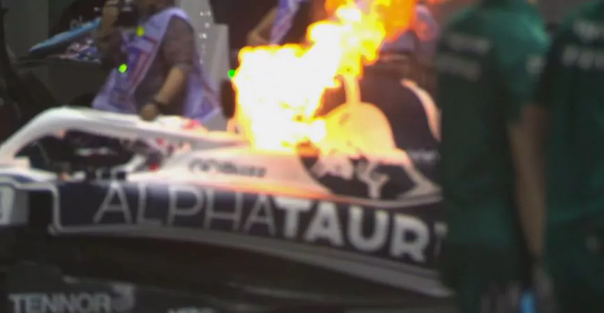 incendio alpha tauri gasly
