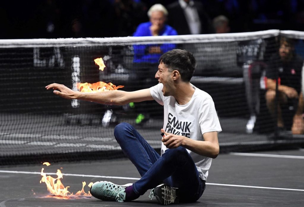 protesta Laver Cup