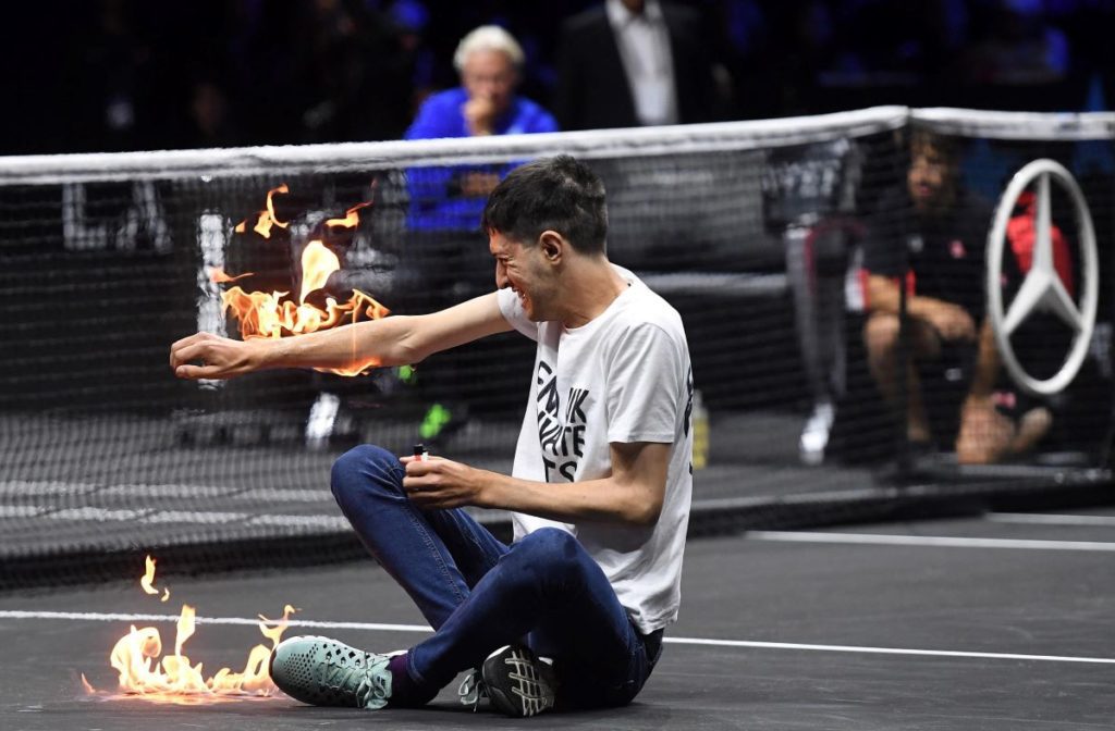protesta Laver Cup