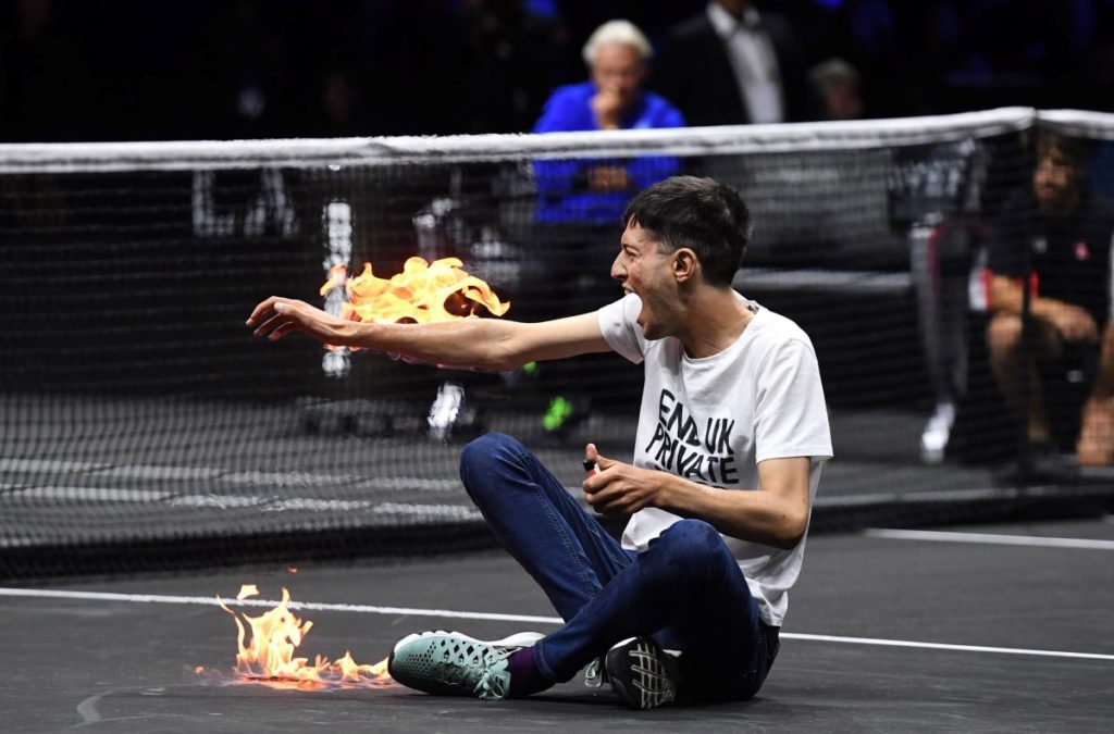 protesta Laver Cup