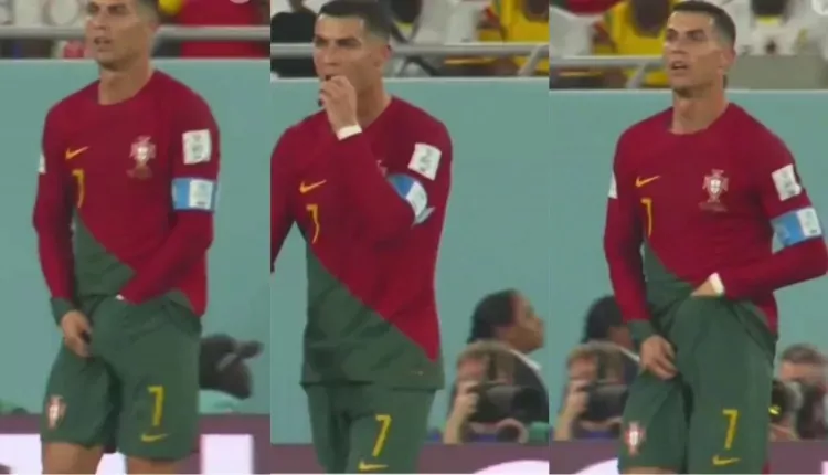 cristiano ronaldo mangia dai pantaloncini