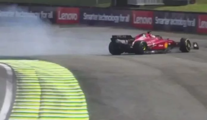 incidente leclerc gp brasile