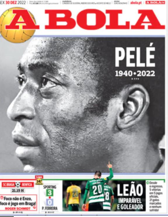 giornali morte pelé