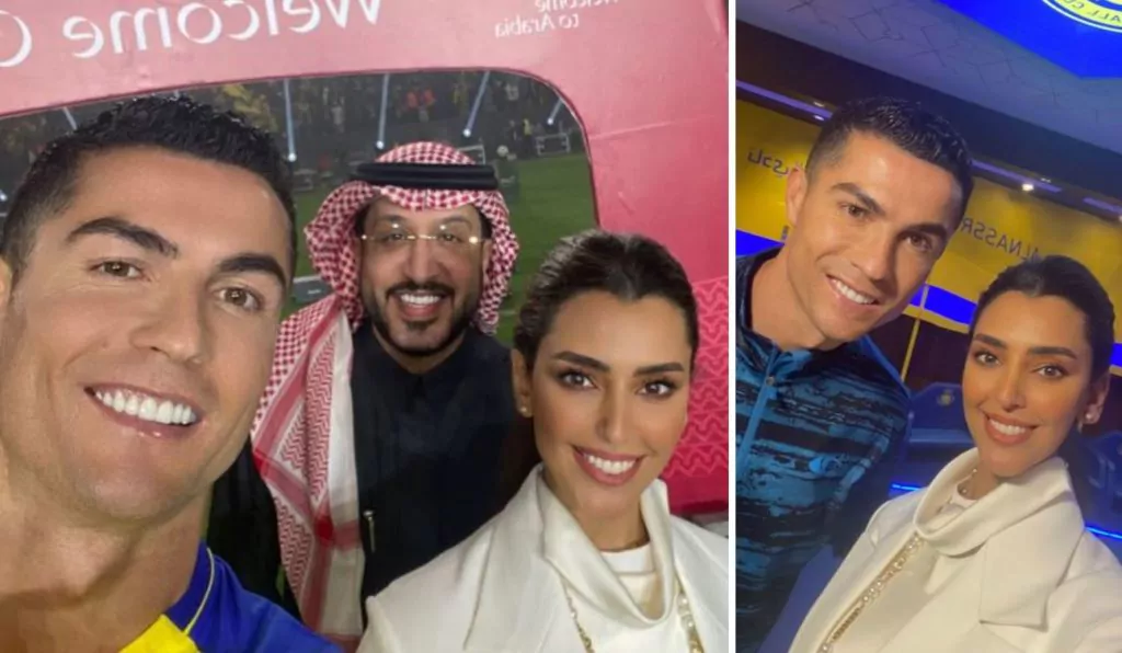 selfie ronaldo giornalista presentazione