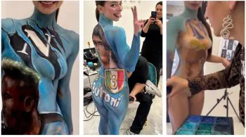 carmen ballerina body painting napoli