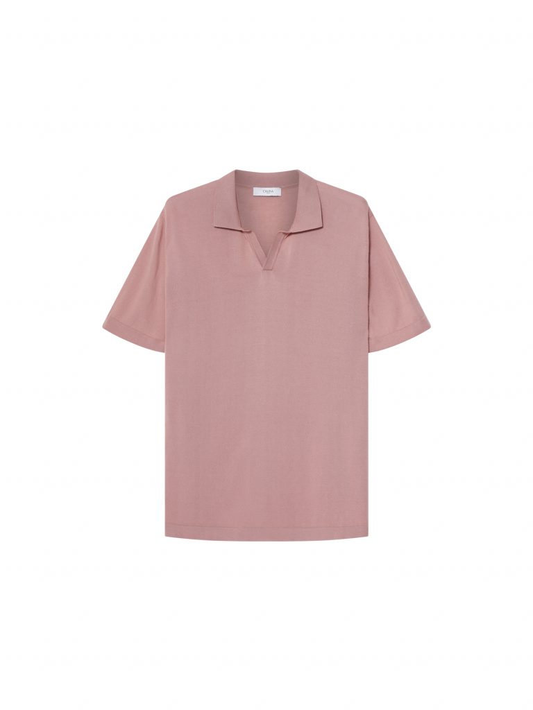 Cruna SS24_polo Levante in con collo a camicia e maniche corte