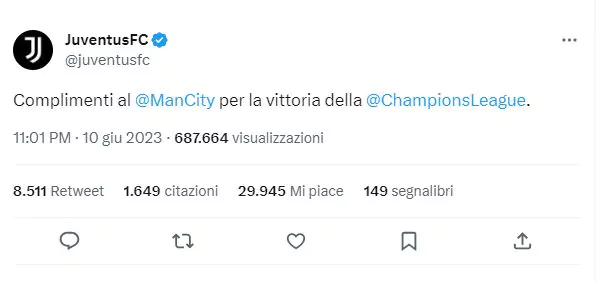 Tweet Juventus