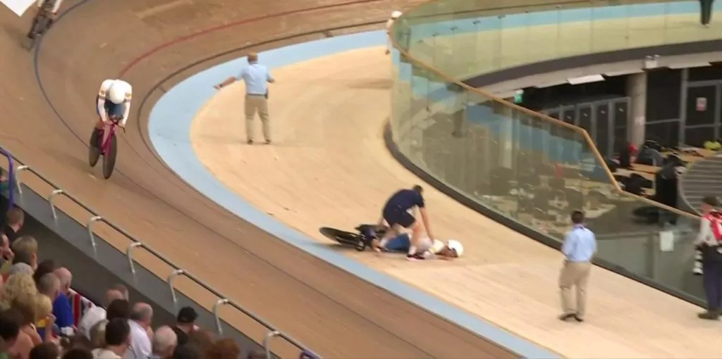 Caduta Tanfield Gran Bretagna Mondiali Ciclismo 2023