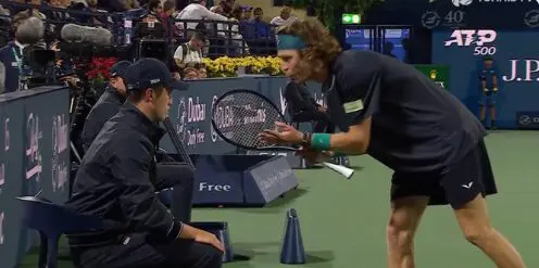 rublev insulta giudice di linea